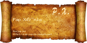 Pap Xénia névjegykártya